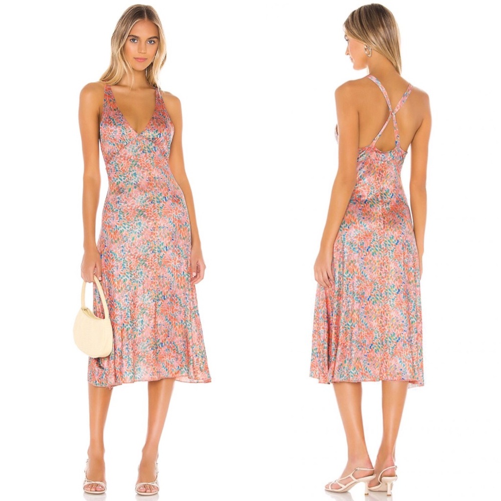 Free People Multicolor Floral Midi Dress